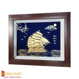 Tranh Thuyền Thuận Buồm Xuôi Gió Dát Vàng 24K 27x34cm