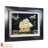 Tranh Thuyền Thuận Buồm Xuôi Gió Dát Vàng 24K 27x34cm