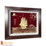 Tranh Thuyền Thuận Buồm Xuôi Gió Dát Vàng 24K 27x34cm