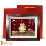 Tranh Thuyền Thuận Buồm Xuôi Gió Dát Vàng 24K 27x34cm