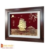 Tranh Thuyền Thuận Buồm Xuôi Gió Dát Vàng 24K 27x34cm