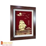 Tranh Thuyền Thuận Buồm Xuôi Gió Dát Vàng 24K 27x34cm