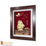 Tranh Thuyền Thuận Buồm Xuôi Gió Dát Vàng 24K 27x34cm