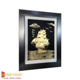 Tranh Thuyền Thuận Buồm Xuôi Gió Dát Vàng 24K 27x34cm