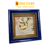Tranh Trâu Dát Vàng 24K