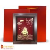 Tranh Thuyền Thuận Buồm Xuôi Gió Dát Vàng 24K 25x32cm