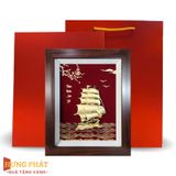 Tranh Thuyền Thuận Buồm Xuôi Gió Dát Vàng 24K 27x34cm