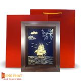 Tranh Thuyền Thuận Buồm Xuôi Gió Dát Vàng 24K 25x32cm