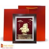 Tranh Thuyền Thuận Buồm Xuôi Gió Dát Vàng 24K 27x34cm
