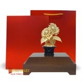Chậu Hoa Hướng Dương Dát Vàng 24k