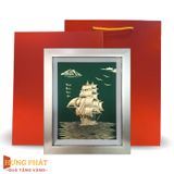 Tranh Thuyền Thuận Buồm Xuôi Gió Dát Vàng 24K 27x34cm
