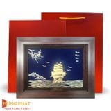 Tranh Thuyền Thuận Buồm Xuôi Gió Dát Vàng 24K 25x32cm