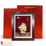 Tranh Thuyền Thuận Buồm Xuôi Gió Dát Vàng 24K 27x34cm