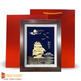 Tranh Thuyền Thuận Buồm Xuôi Gió Dát Vàng 24K 27x34cm