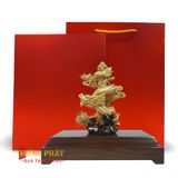Rồng Cuốn Cột Dát Vàng 24K