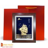 Tranh Thuyền Thuận Buồm Xuôi Gió Dát Vàng 24K 27x34cm