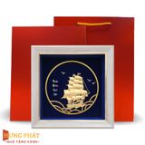 Tranh Thuyền Thuận Buồm Xuôi Gió Dát Vàng 24K 20x20cm