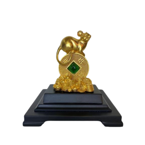 Tượng Chuột Dát Vàng 24K