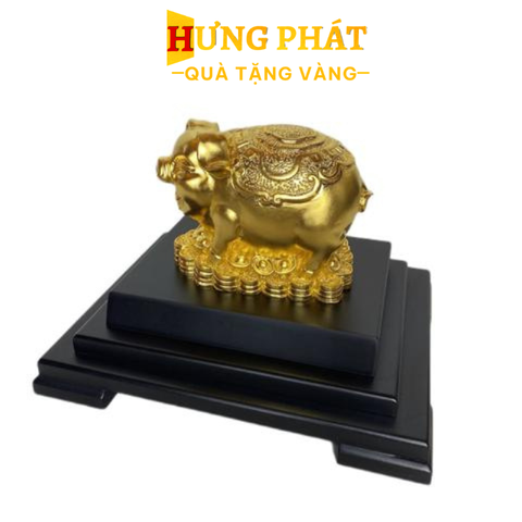 Tượng Heo Dát Vàng 24K