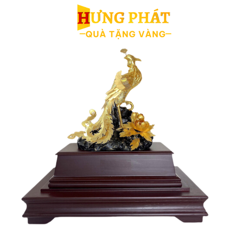 Tượng Phượng Hoàng Dát Vàng 24K