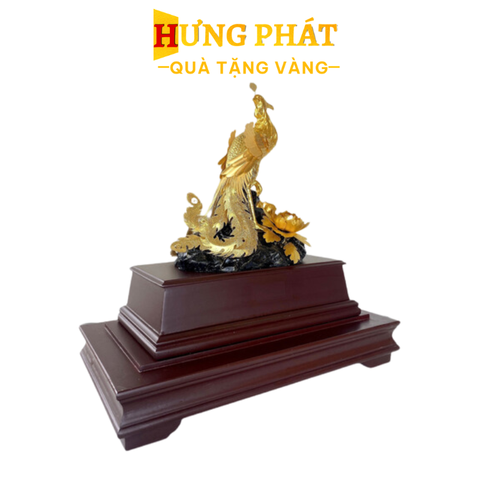 Tượng Phượng Hoàng Dát Vàng 24K