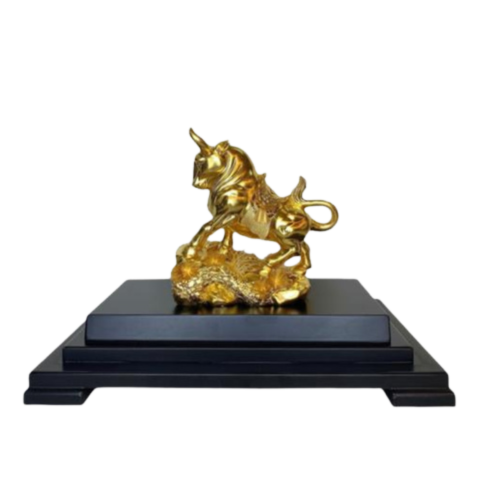 Tượng Trâu Dát Vàng 24K