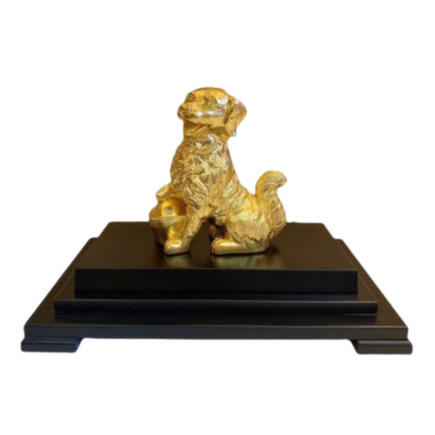 Tượng Tuất Dát Vàng 24K