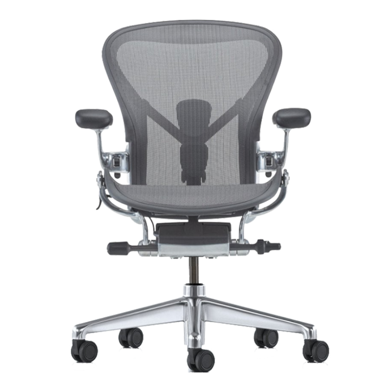  Ghế công thái học Herman Miller Aeron nhôm - Xám 