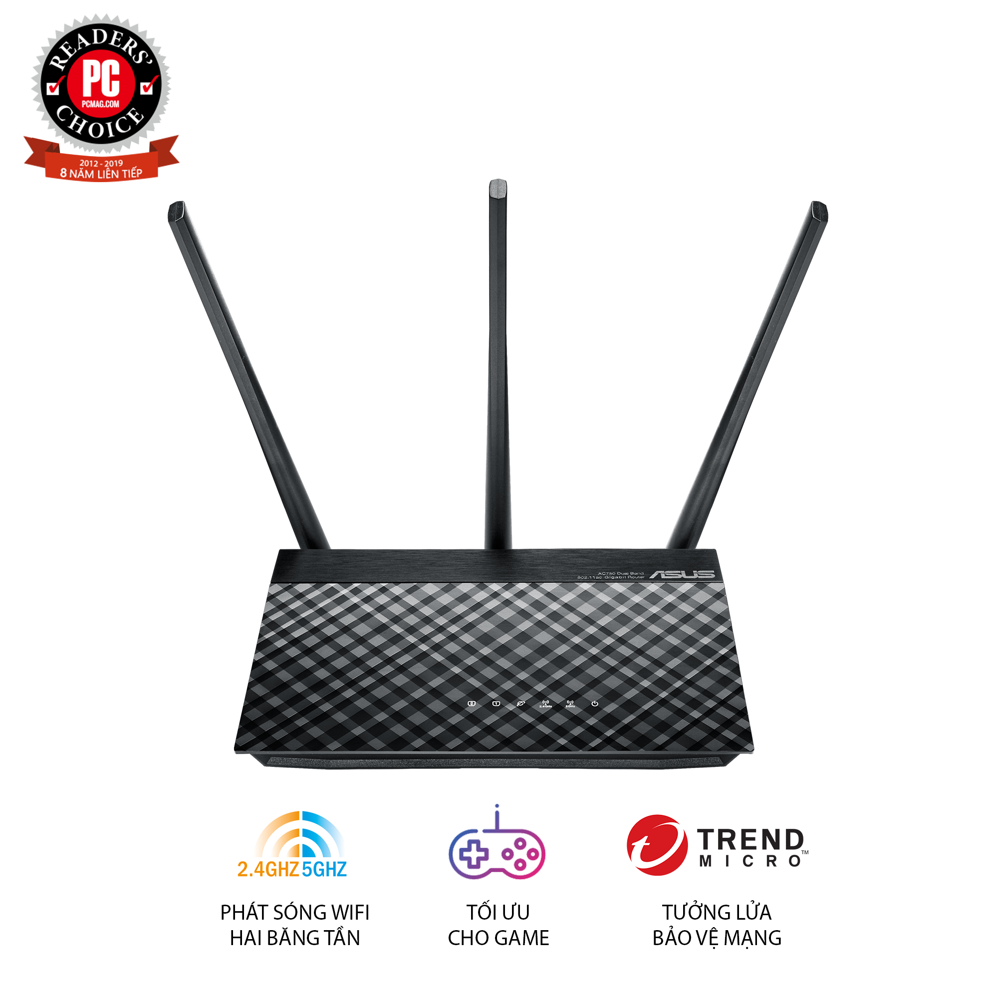  Router Wifi  ASUS RT-AC53 Chuẩn AC750 