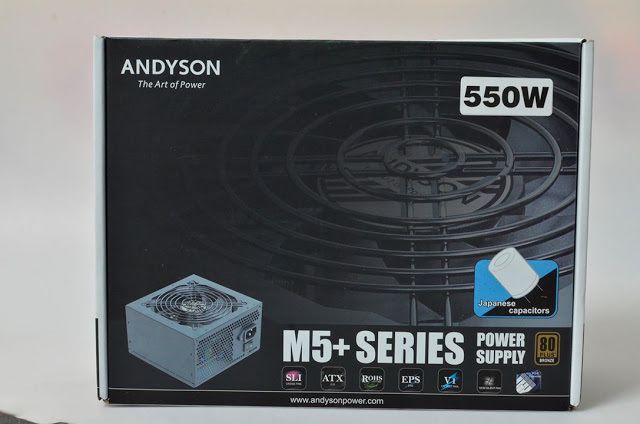  Nguồn máy tính Andyson M5+ 550W - Single Rail 80 Plus Bronze PSU 