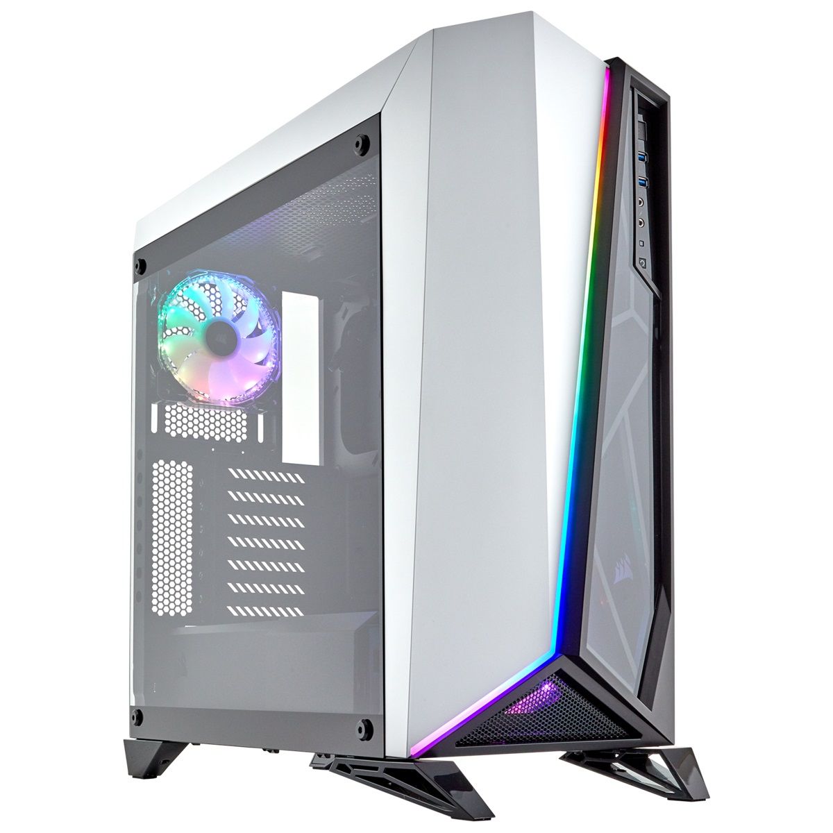  Vỏ Case Corsair Carbide Series SPEC-OMEGA RGB ATX Mid Tower Trắng 