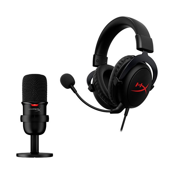 Bộ combo HyperX Streamer Starter Pack (Cloud Core Gaming Headset DTS  SoloCast USB Microphone)