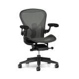  Ghế công thái học Herman Miller Aeron chân nhựa - Đen Graphite 