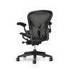  Ghế công thái học Herman Miller Aeron chân nhựa - Đen Graphite 