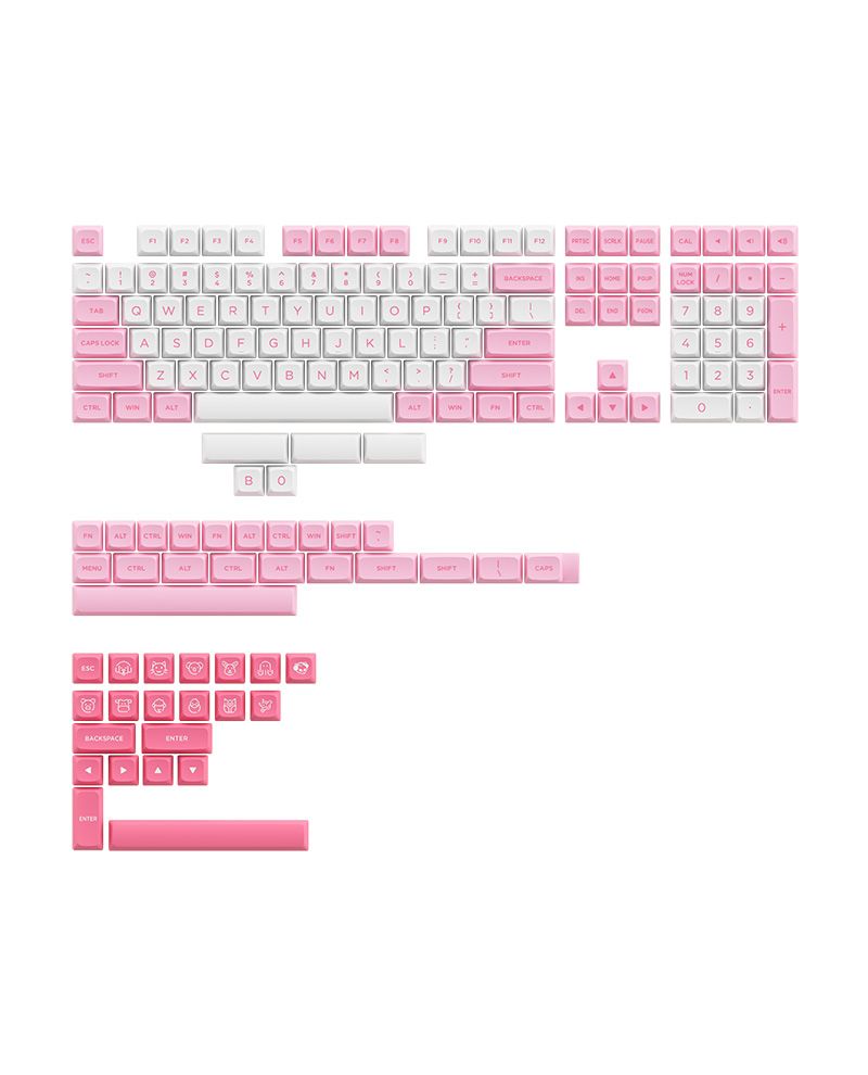  AKKO Keycap set – Prunus Lannesiana (PBT Double-Shot/ASA Low profile/155 nút) 