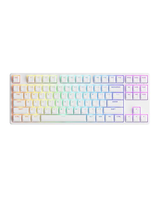  Bàn phím cơ AKKO 5087 RGB ASA – White (Foam tiêu âm / Hotswap / AKKO CS Jelly switch) 