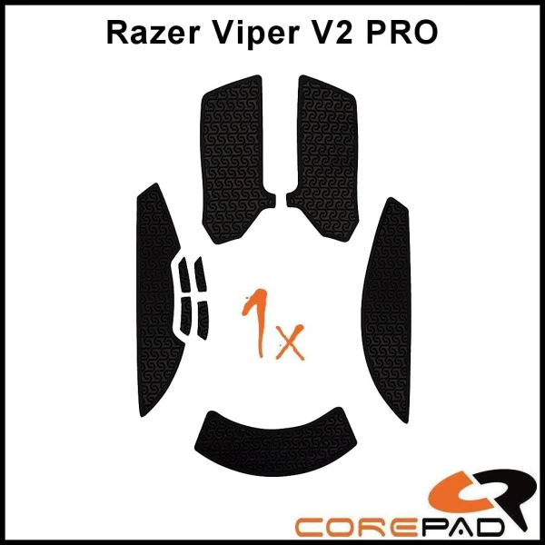  Bộ grip tape Corepad Soft Grips - Razer Viper V2 PRO Wireless - Đen 