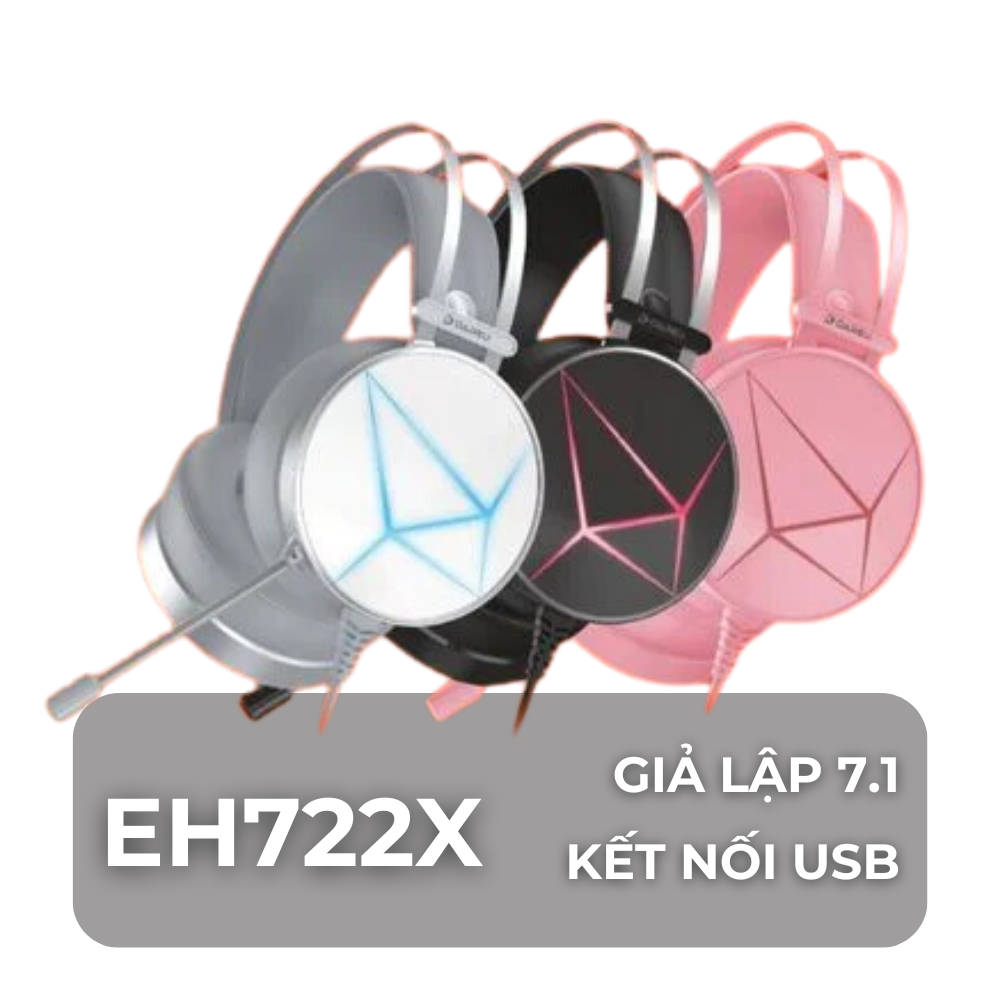  Tai nghe DAREU EH722X (BLACK / WHITE/ PINK) 