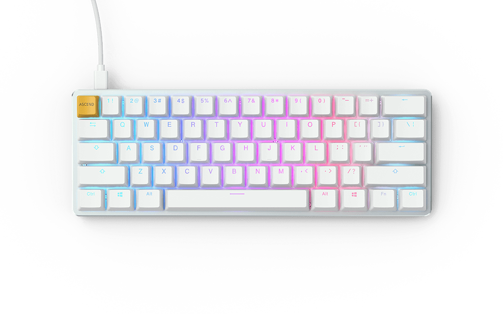  Bàn phím cơ Glorious GMMK RGB White Ice Compact 