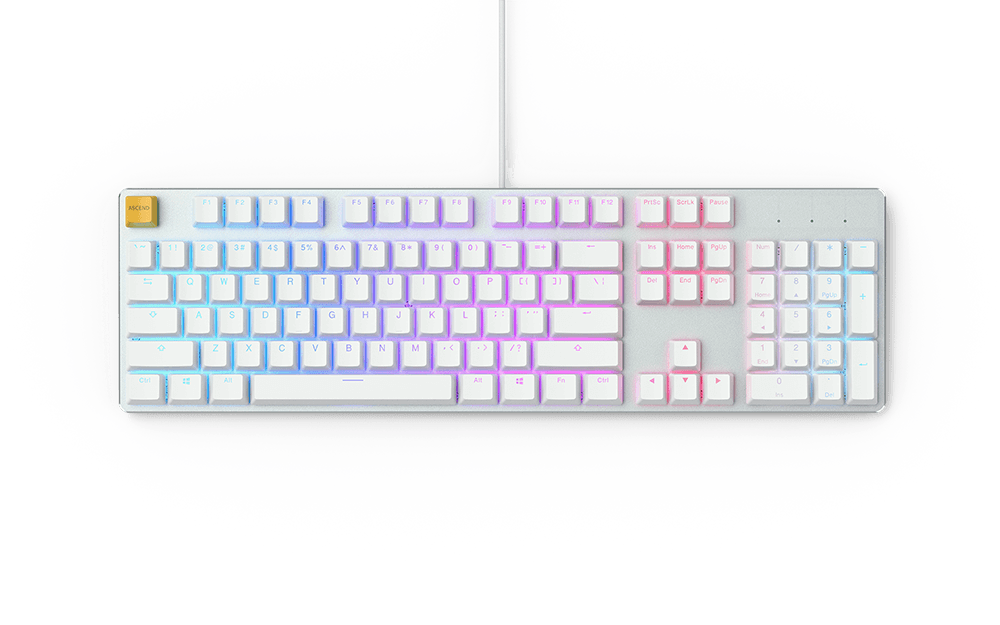  Bàn phím cơ Glorious GMMK RGB White Ice Fullsize 