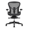  Ghế công thái học Herman Miller Aeron chân nhựa - Đen Graphite 