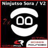  2 bộ Feet chuột PTFE Corepad Skatez CTRL Ninjutso Sora / Ninjutso Sora V2 [Large Size] 