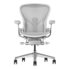  Ghế công thái học Herman Miller Aeron chân nhôm - Trắng 