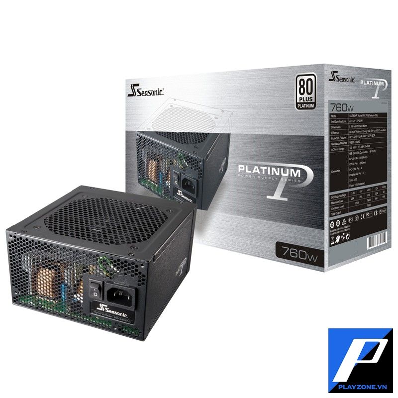  Seasonic P-760, 760W - Active PFC, 80 PLUS®PLATINUM 