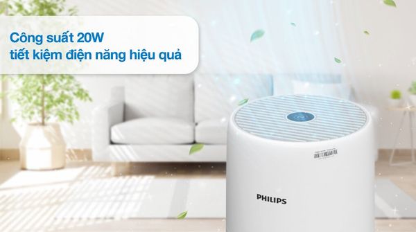 Máy lọc không khí Philips AC0850/20, Công suất 20W