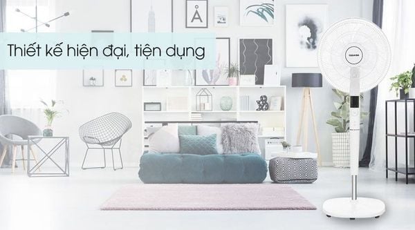 Quạt đứng Toshiba F-LSD30(W)VN - Công suất 30W, 9 cánh quạt với 26 mức gió