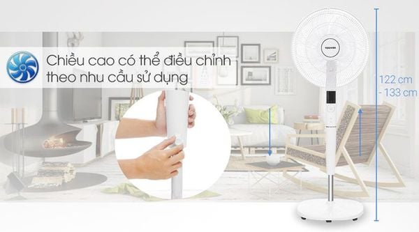 Quạt đứng Toshiba F-LSD30(W)VN - Công suất 30W, 9 cánh quạt với 26 mức gió