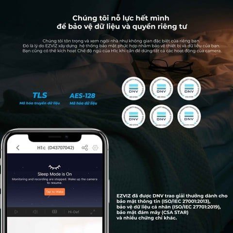 Camera Wifi EZVIZ quay quét trong nhà 4MP 2K H6C