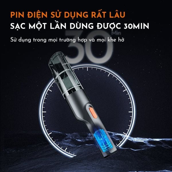 Máy hút bụi không dây cầm tay GAABOR GVCC-M3A2 nhỏ gọn, 3 đầu hút