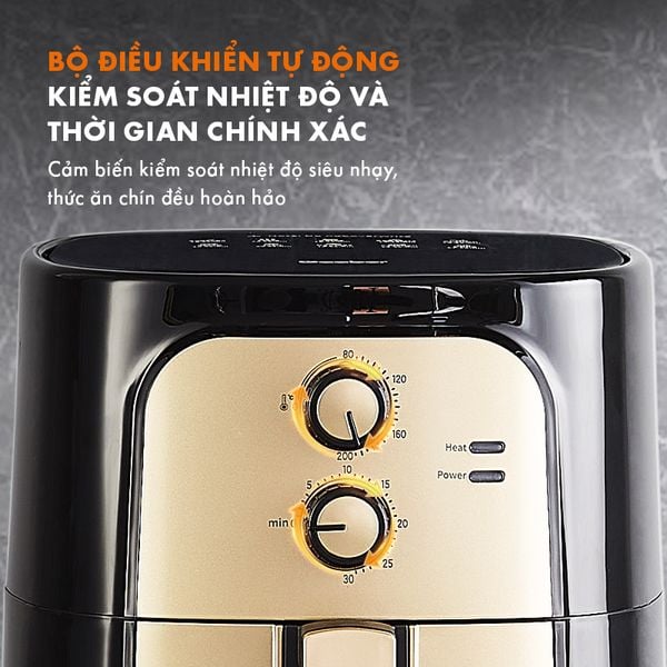 Nồi chiên không dầu GAABOR AF65M-BK01A dung tích 6.5L
